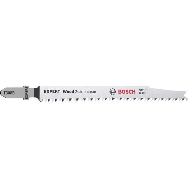 Bosch Expert T308B, fem sticksågsblad med T-skaft för trä